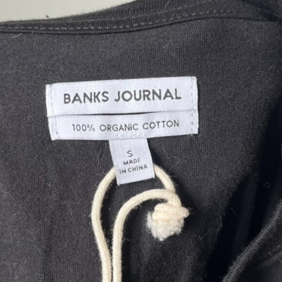 Banks Journal 100% Organic Cotton Black Short Sleeve T-shirt Men's Small - Picture 5 of 5